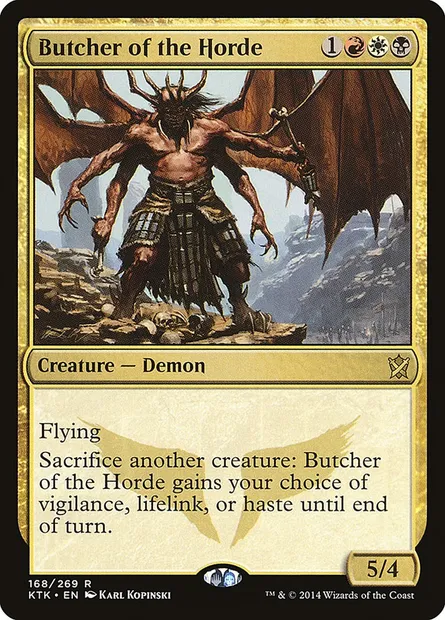 Butcher of the Horde, Magic card KTK 168 — Khans of Tarkir set