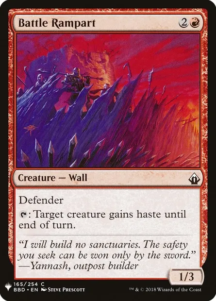 Rempart de bataille, carte Magic PLST BBD-165 — extension The List