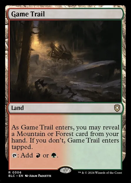 Game Trail, Magic card BLC 306 — Bloomburrow Commander set