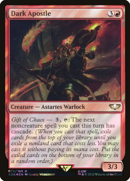 Dark Apostle, Magic card 40K 75★ — Warhammer 40,000 Commander set