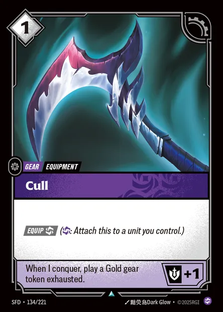 Cull, Riftbound card SFD 134 — Spiritforged set
