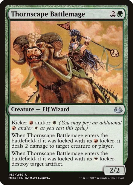 Thornscape Battlemage, Magic card MM3 142 — Modern Masters 2017 set