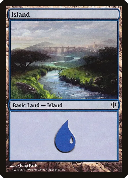 Island, Magic card C13 344 — Commander 2013 set