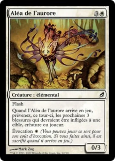 Aléa de l'aurore, carte Magic LRW 12 — extension Lorwyn