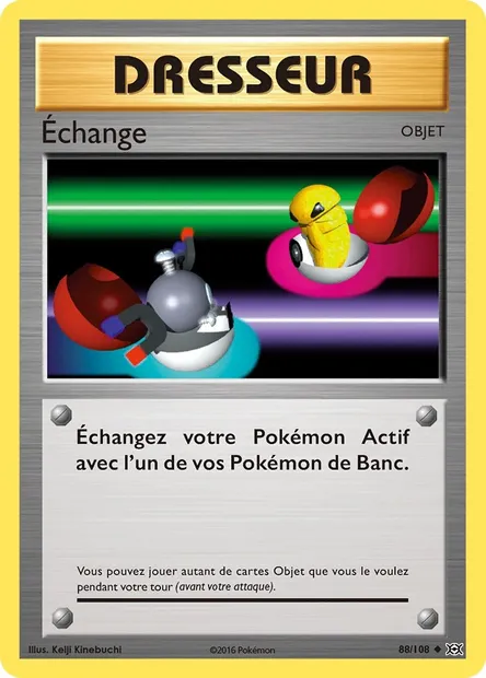 Échange, carte Pokémon EVO 88 — extension Évolutions