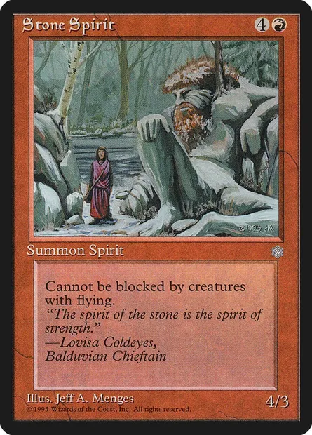 Esprit de pierre, carte Magic ICE 218 — extension Ere Glaciaire