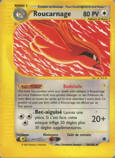 Roucarnage, carte Pokémon EX 59 — extension Expedition
