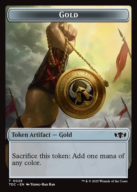 Gold, Magic card TTDC 29 — Tarkir: Dragonstorm Commander Tokens set