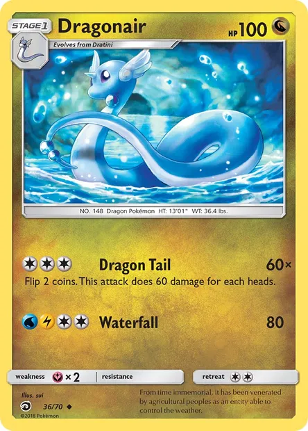 Dragonair, Pokémon card DRM 36 — Dragon Majesty set