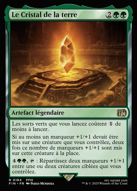 Le Cristal de la terre, carte Magic FIN 184 — extension Final Fantasy