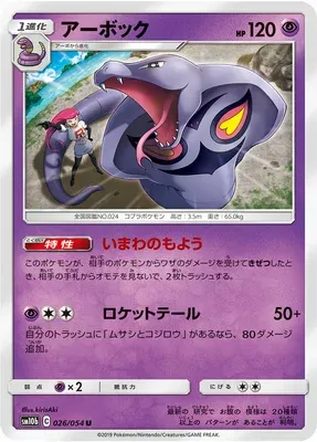 Arbok, Pokémon card SM10b 026 — Sky Legend set