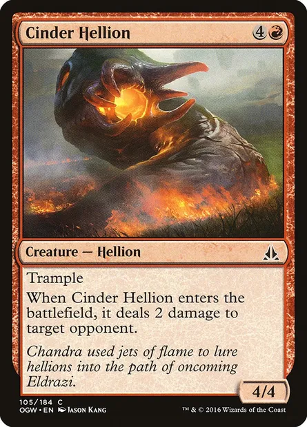 Cinder Hellion, Magic card OGW 105 — Oath of the Gatewatch set