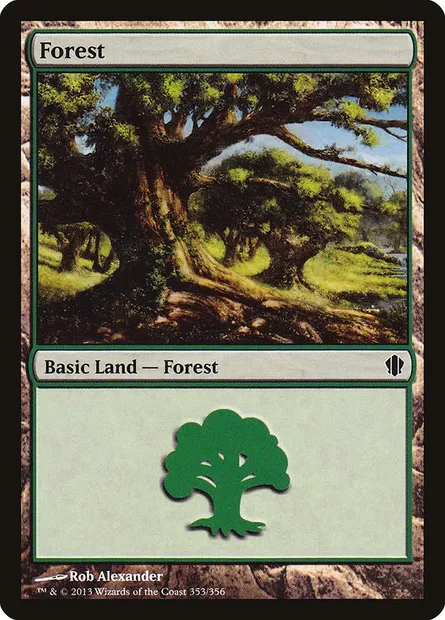 Forest, Magic card C13 353 — Commander 2013 set