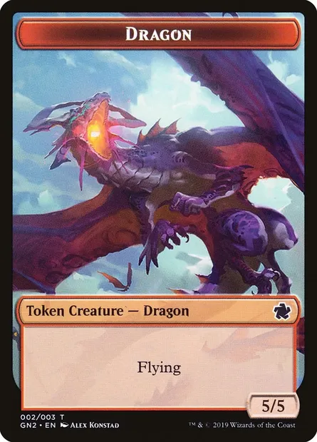 Dragon, Magic card TGN2 2 — Game Night 2019 Tokens set