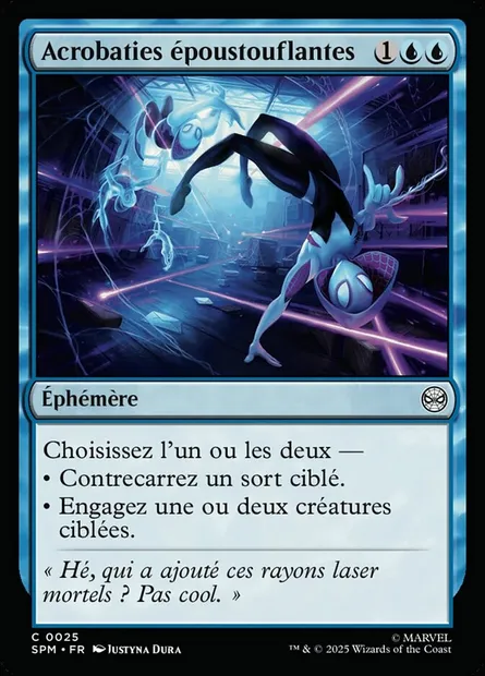 Acrobaties époustouflantes, carte Magic SPM 25 — extension Marvel's Spider-Man
