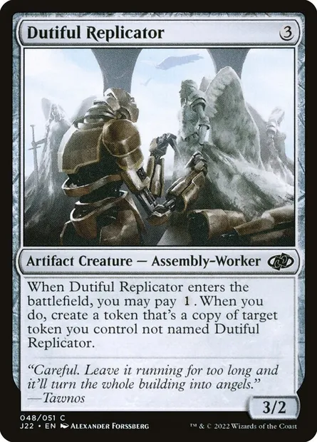 Dutiful Replicator, Magic card J22 48 — Jumpstart 2022 set