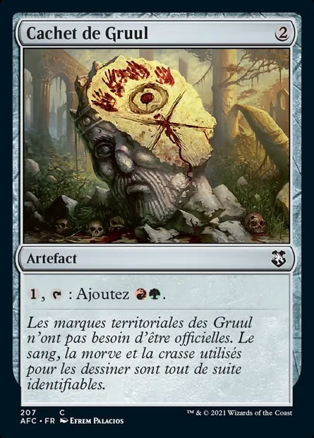 Cachet de Gruul, carte Magic AFC 207 — extension Forgotten Realms Commander