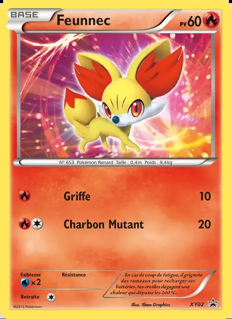 Feunnec, carte Pokémon XY 02 — extension Promo XY