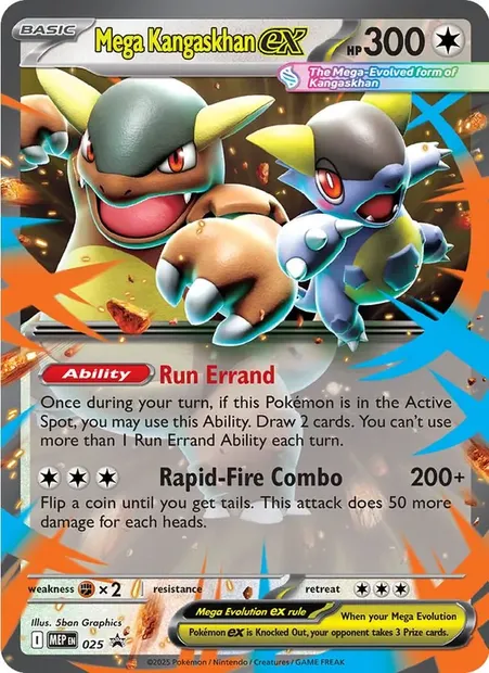 Mega Kangaskhan ex, Pokémon card MEP 025 — MEP Black Star Promos set