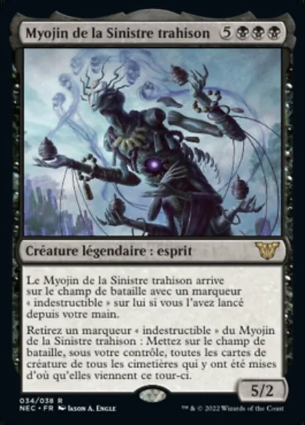 Myojin de la Sinistre trahison, carte Magic NEC 34 — extension Neon Dynasty Commander