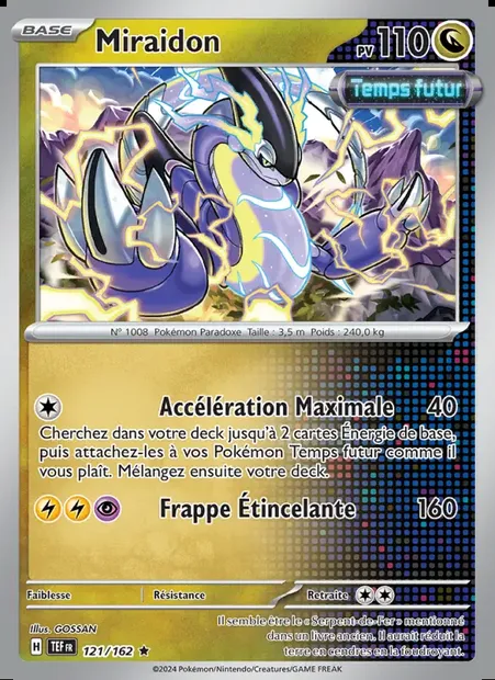 Miraidon, carte Pokémon TEF 121 — extension Forces Temporelles