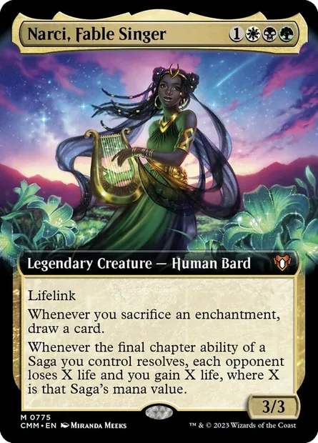 Narci, Fable Singer, Magic card CMM 775 — Commander Masters set