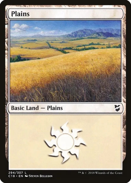 Plains, Magic card C18 294 — Commander 2018 set