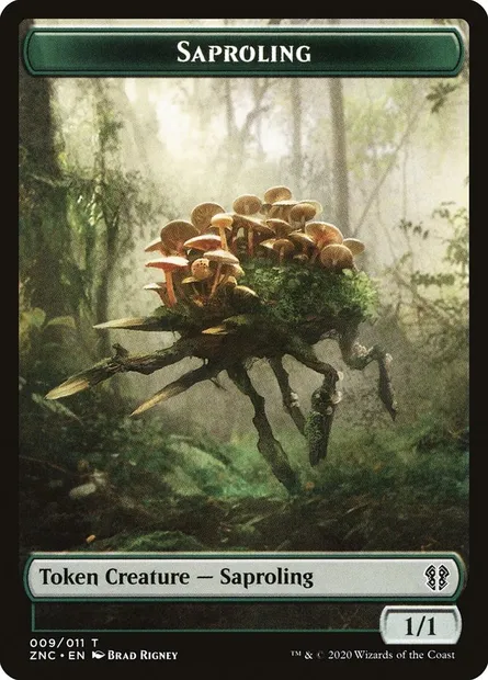 Saproling, carte Magic TZNC 9 — extension Zendikar Rising Commander Tokens