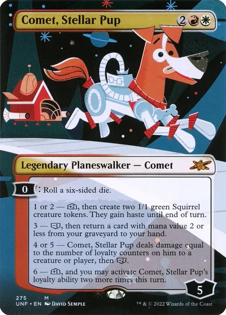 Comet, Stellar Pup, carte Magic UNF 275 — extension Unfinity