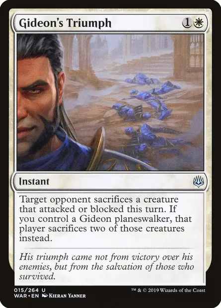 Gideon's Triumph, Magic card WAR 15 — War of the Spark set