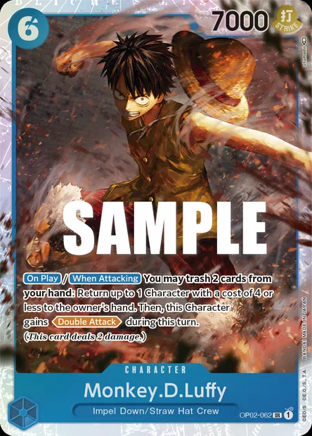 Monkey D. Luffy, carte One Piece OP02-062 — extension PARAMOUNT WAR