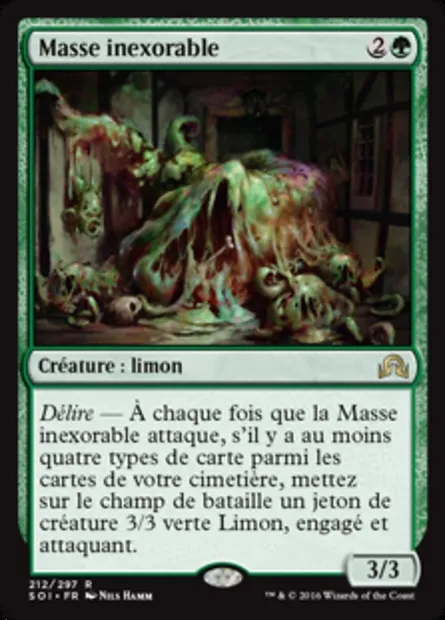 Masse inexorable, carte Magic SOI 212 — extension Ténèbres sur Innistrad