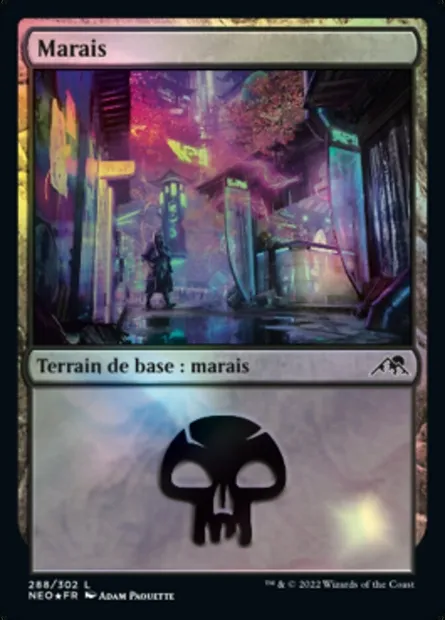 Marais, carte Magic NEO 288 — extension Kamigawa: La Dynastie Néon