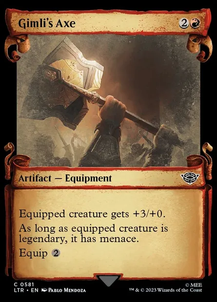 Gimli's Axe, Magic card LTR 581 — The Lord of the Rings: Tales of Middle-earth set