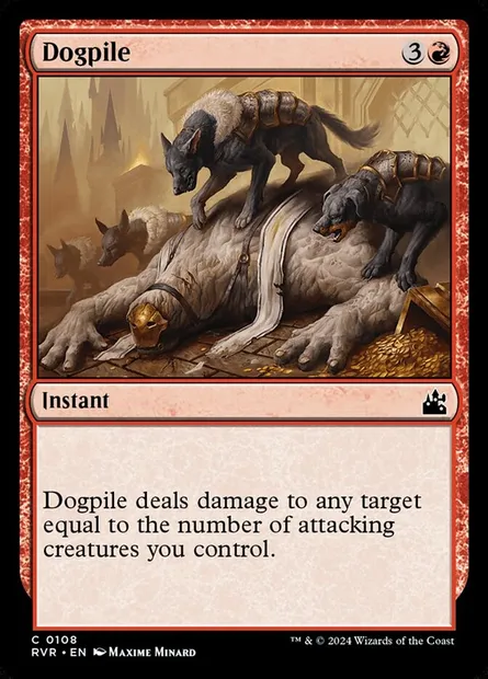 Dogpile, Magic card RVR 108 — Ravnica Remastered set