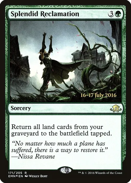 Splendid Reclamation, Magic card PEMN 171s — Eldritch Moon Promos set