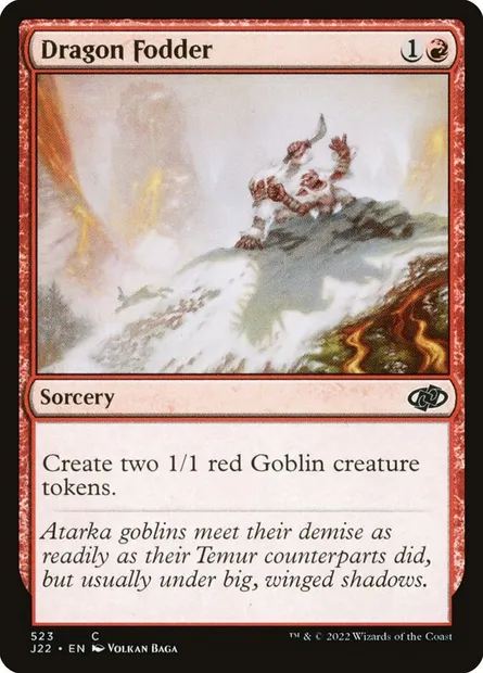 Dragon Fodder, Magic card J22 523 — Jumpstart 2022 set