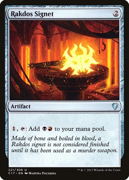 Rakdos Signet, Magic card C17 221 — Commander 2017 set