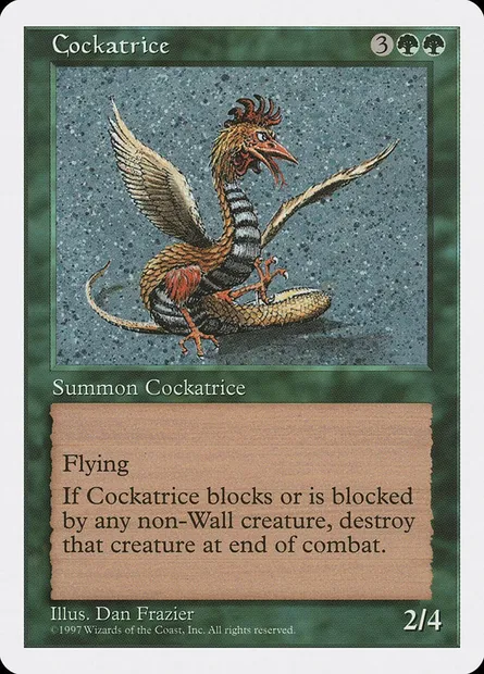 Cockatrice, Magic card 5ED 284 — Fifth Edition set