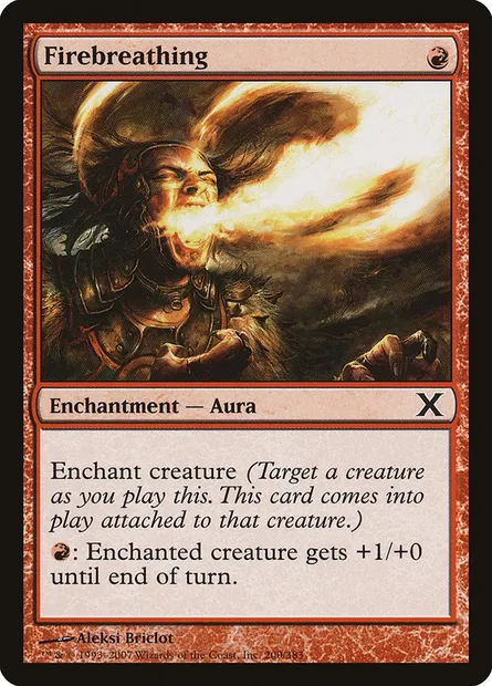 Firebreathing, Magic card 10E 200 — Tenth Edition set