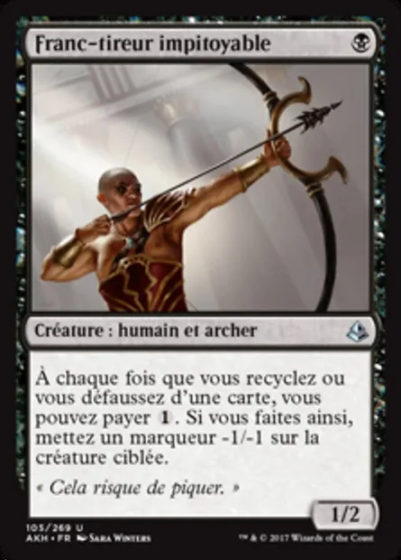 Franc-tireur impitoyable, carte Magic AKH 105 — extension Amonkhet