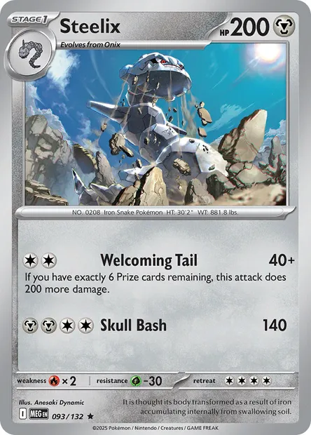 Steelix, Pokémon card MEG 093 — Mega Evolution set