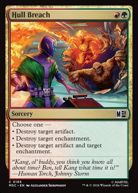 Hull Breach, Magic card MSC 185 — Marvel Super Heroes Commander set