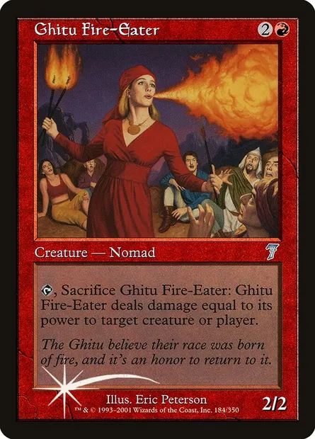 Mangeuse de feu guitûke, carte Magic 7ED 184★ — extension Septième Edition