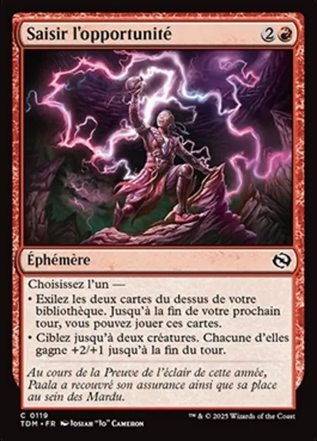 Saisir l'opportunité, carte Magic TDM 119 — extension Tarkir: Dragonstorm