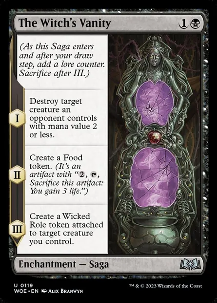 The Witch's Vanity, Magic card WOE 119 — Wilds of Eldraine set
