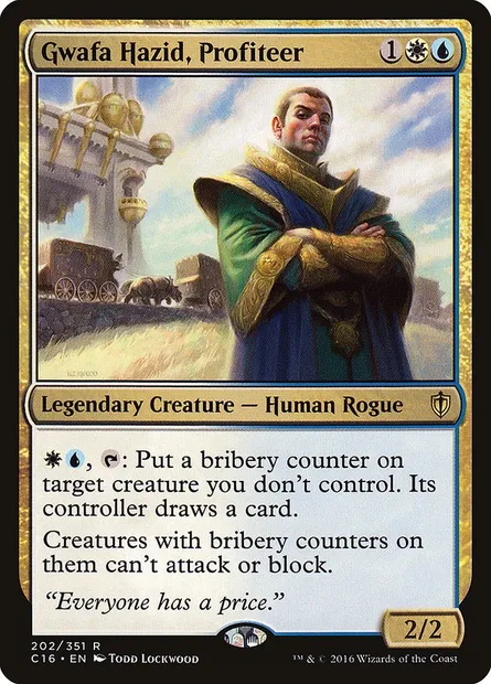 Gwafa Hazid, Profiteer, Magic card C16 202 — Commander 2016 set