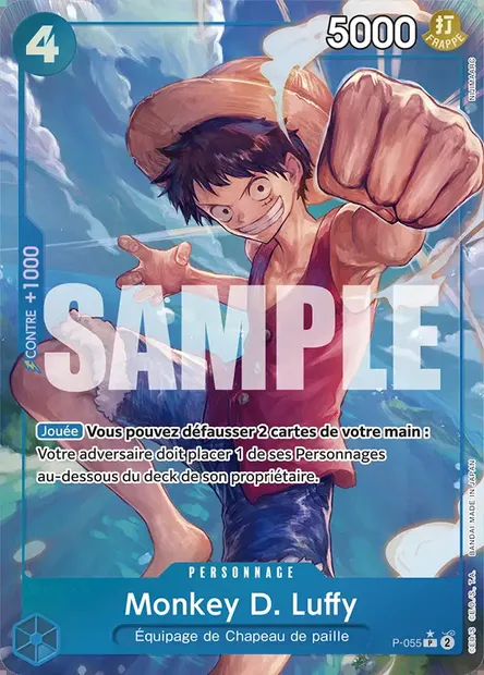 Monkey D. Luffy, carte One Piece P-055 — extension Carte promo