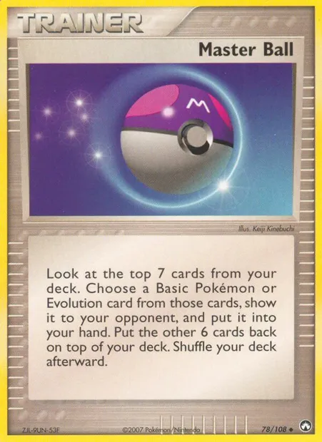 Master Ball, Pokémon card PK 78 — Power Keepers set