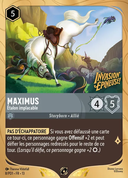 Maximus - Étalon implacable, carte Disney Lorcana PD1-008 — extension PD1